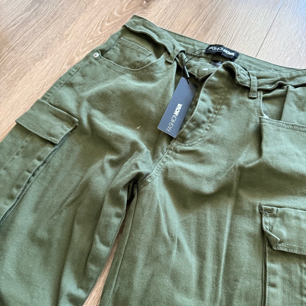 Lot Bundle of 2 Fashion Nova Out for Tonight Fold Over Cargo Denim Pants Small - Picture 7 of 12
